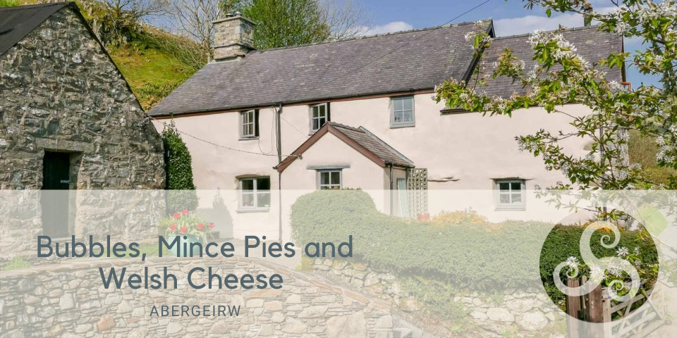 Bubbles, Mince Pies and Welsh Cheese at Remote Mountain Holiday Cottage
